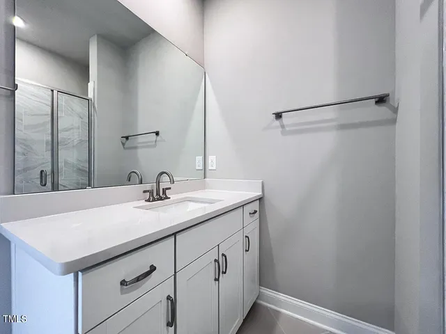 a view of a room with an empty space