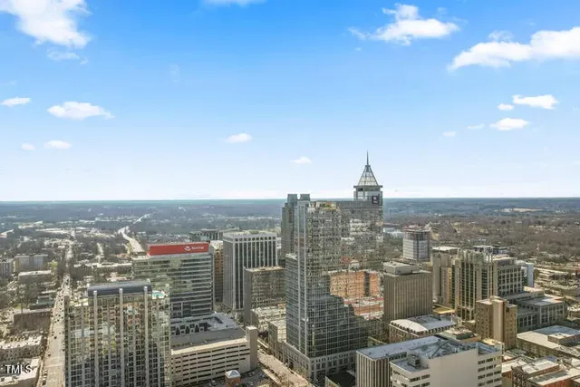 an aerial view of city