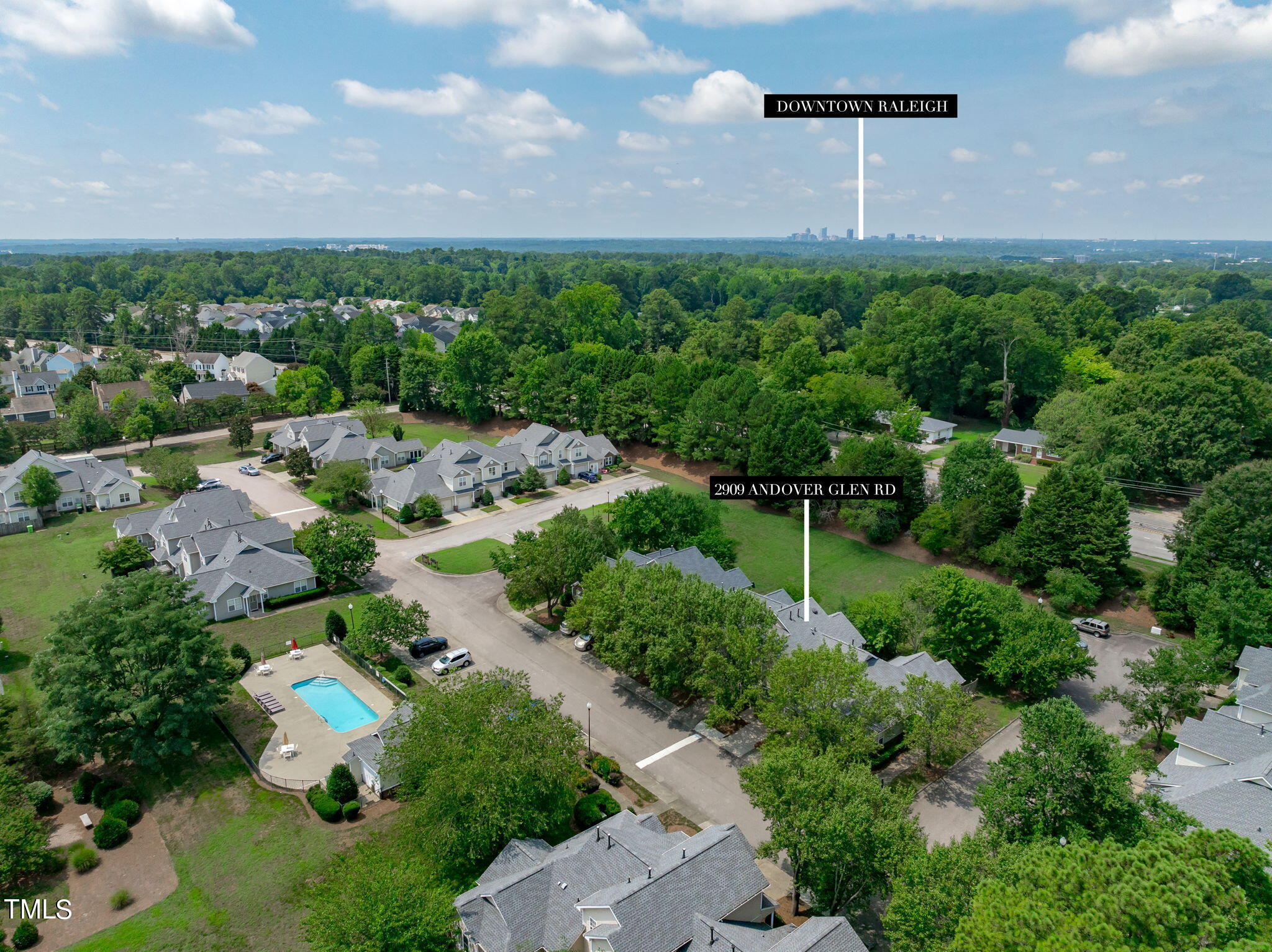2909 Andover Glen Road Raleigh, NC 27604 - Photo 28 of 32 Aerial-8