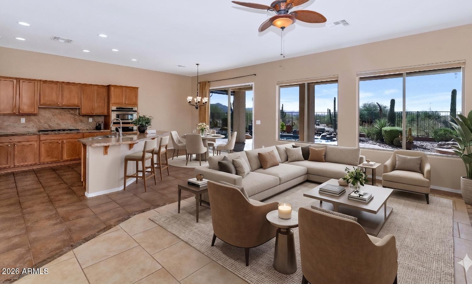 41123 North River Bend Road Phoenix, AZ 85086 - Photo 45 of 45 a living room with furniture kitchen view and a large window