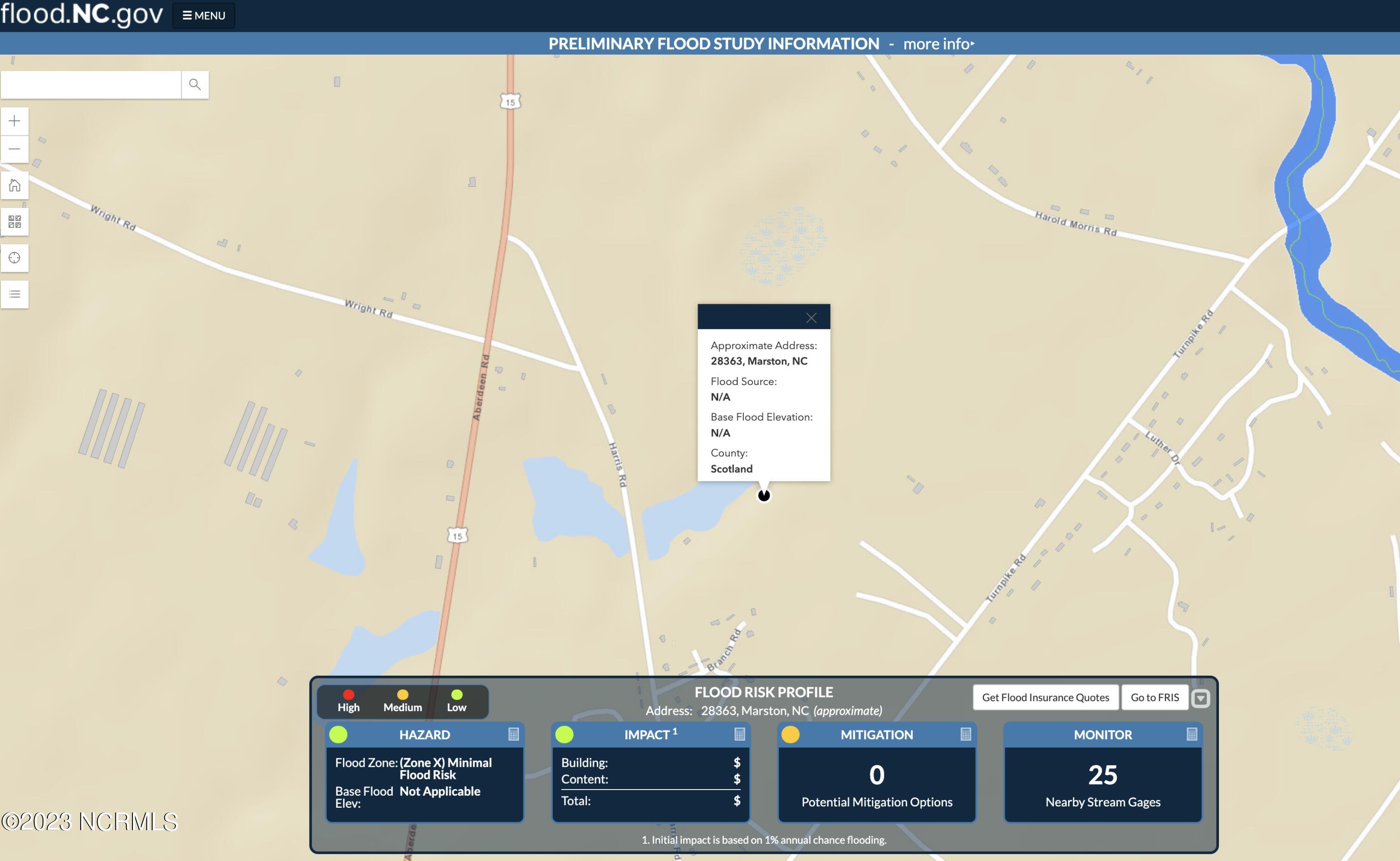 25867 Harris Road Marston, NC 28363 - Photo 18 of 30 Low flood risk.