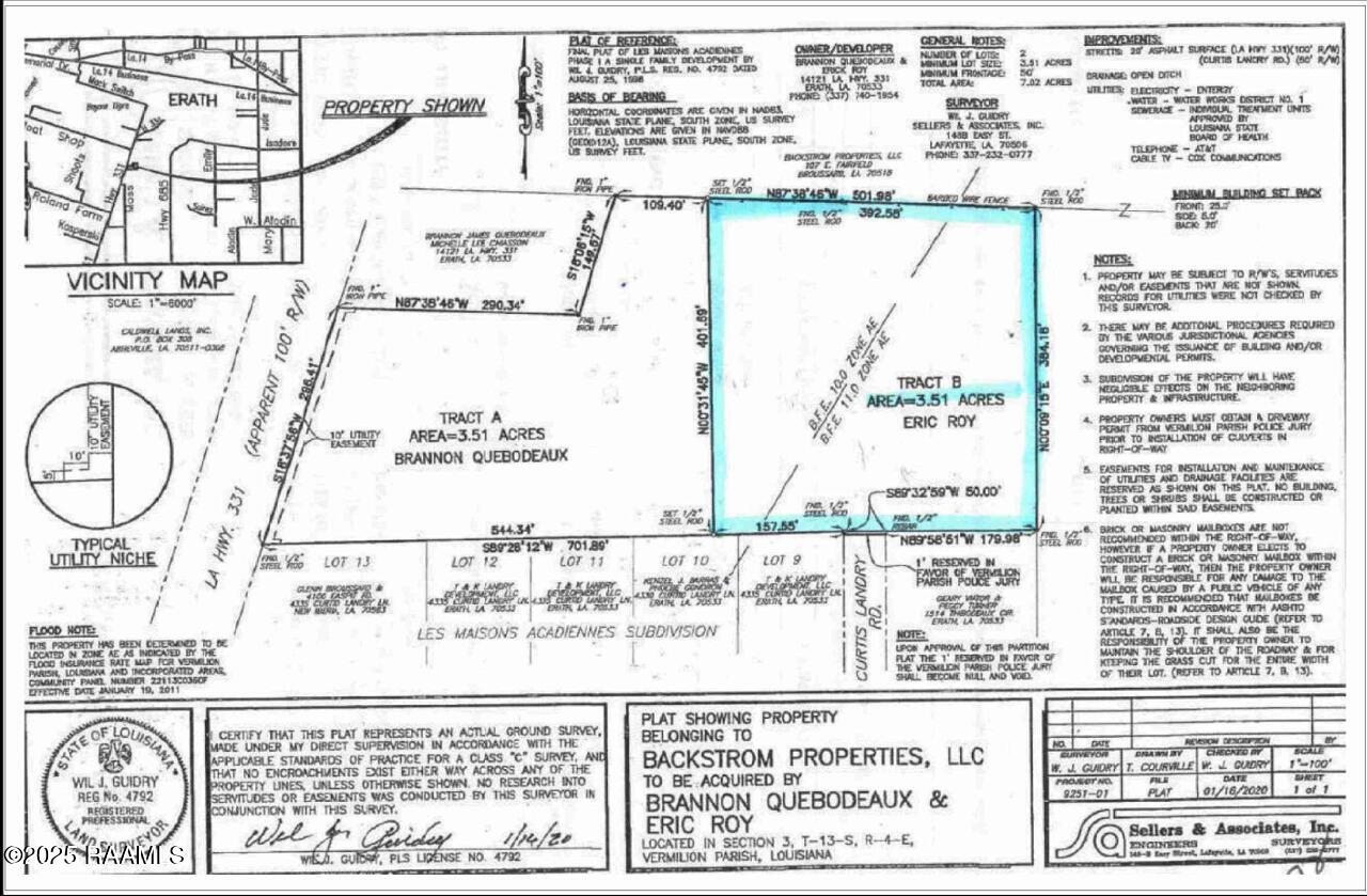 Tbd Curtis Landry Road Erath, LA 70533 - Photo 7 of 7 Plat Map