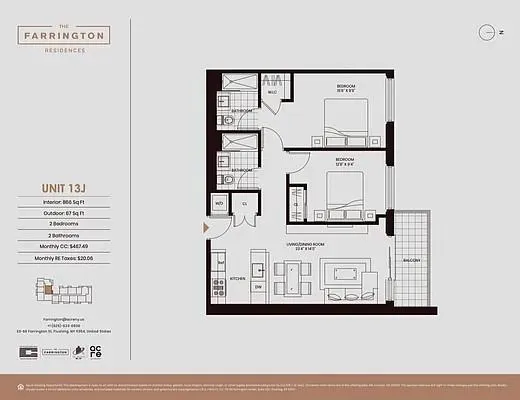 $1,072,000 | 33-66 Farrington Street, Unit 14J | Flushing