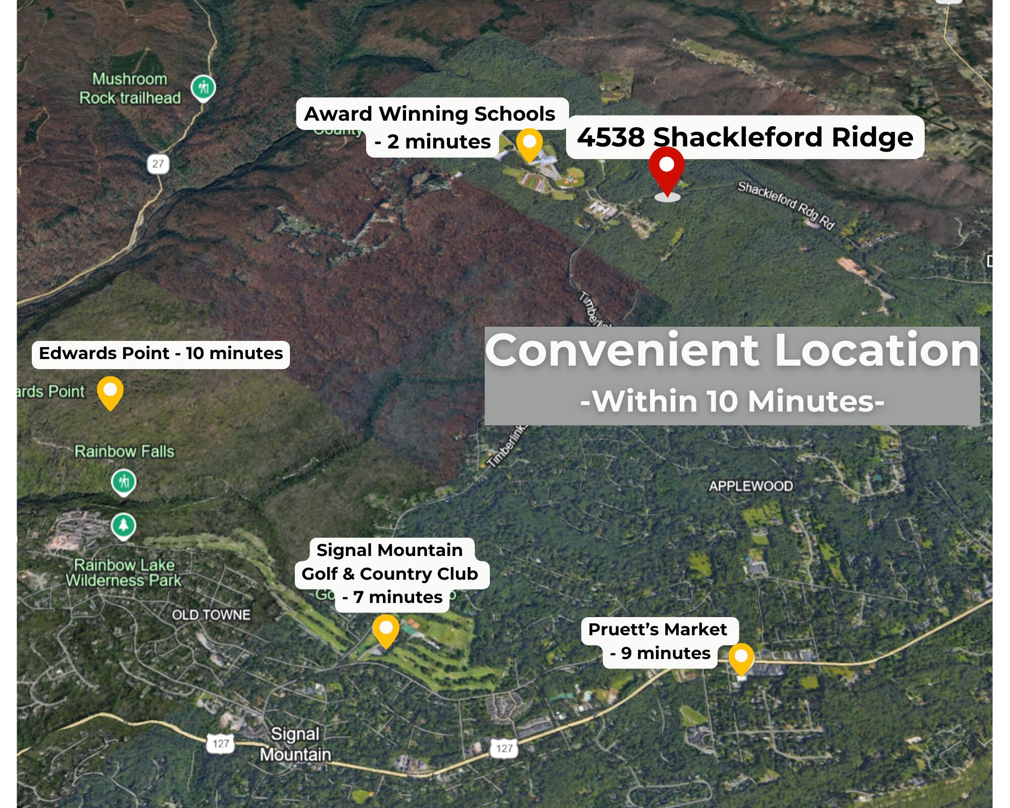 4538 Shackleford Ridge Road, Unit 2 Signal Mountain, TN 37377 - Photo 18 of 23 Convenient Location - Shackleford Ridge