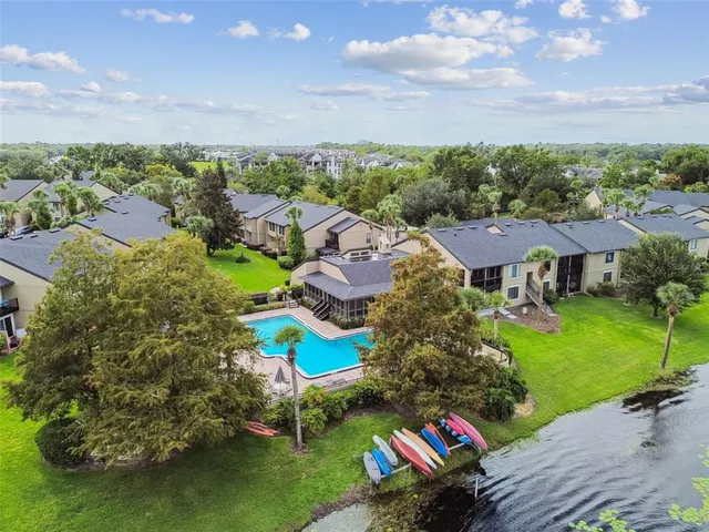 an aerial view of multiple house