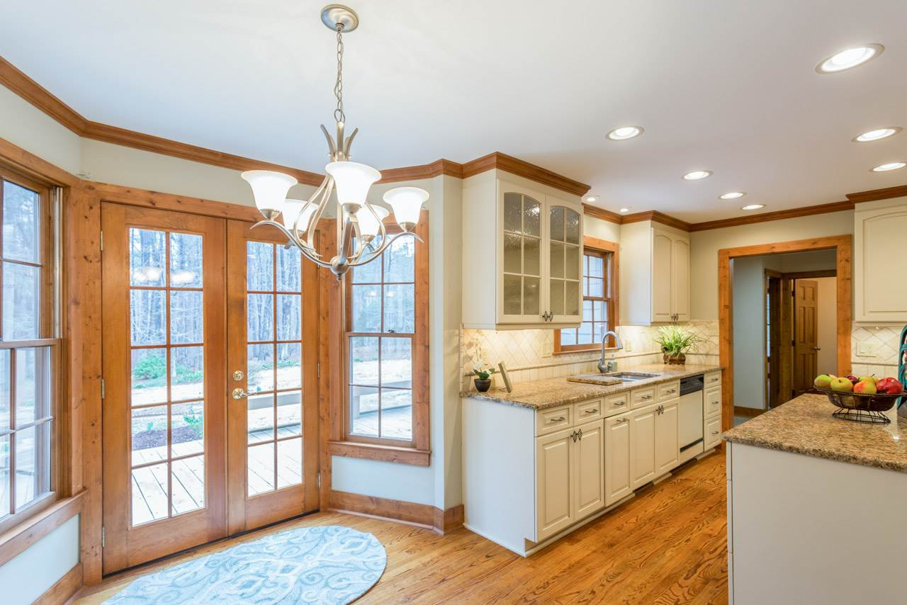 View of Breakfast Nook and Kitchen from the Family Room