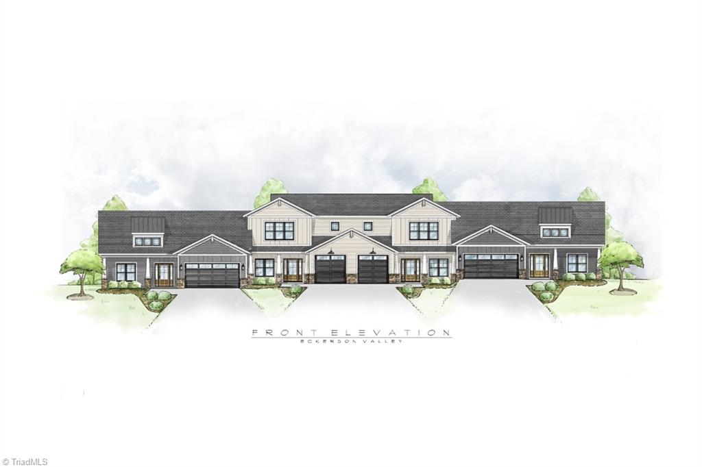 5735 Eckerson Road Greensboro, NC 27405 - Photo 2 of 6 Artist rendering of the single and two story town home 4-unit "ABBA"
