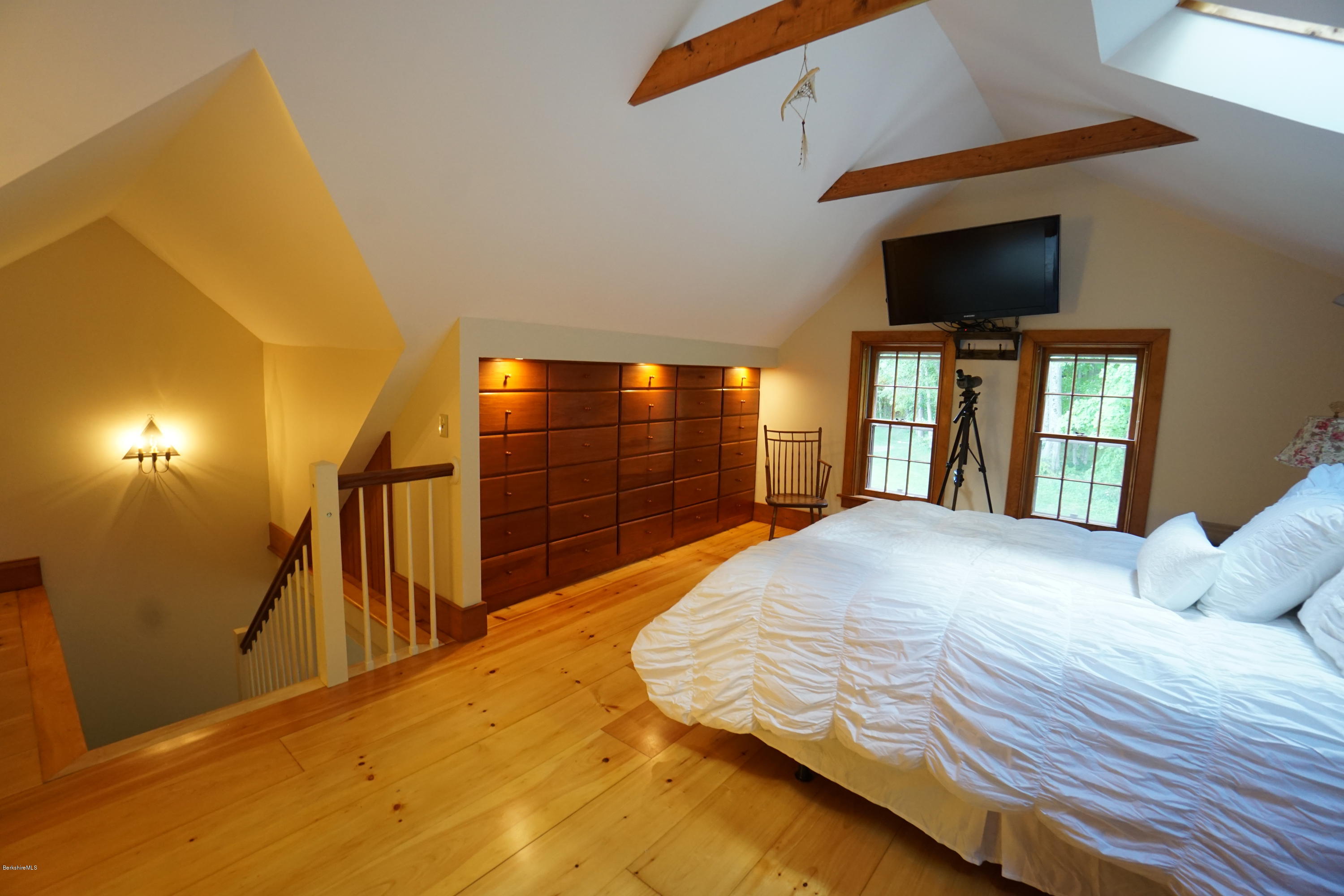 408 Summit Road Richmond, MA 01254 - Photo 23 of 36 a bedroom with a bed and a television