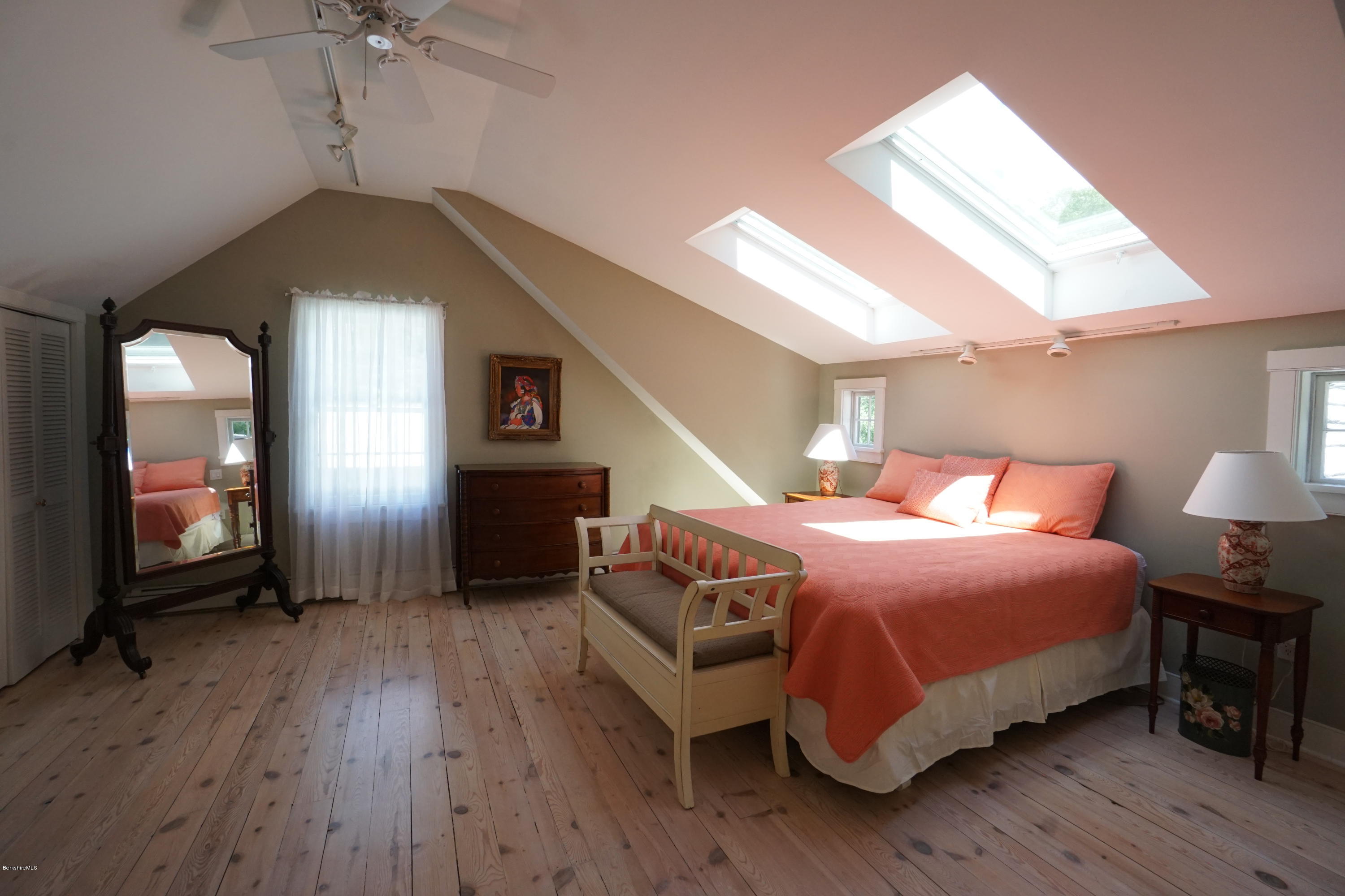 408 Summit Road Richmond, MA 01254 - Photo 28 of 36 a bedroom with a bed and a mirror