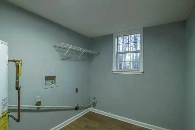 a view of a room with rack on the wall