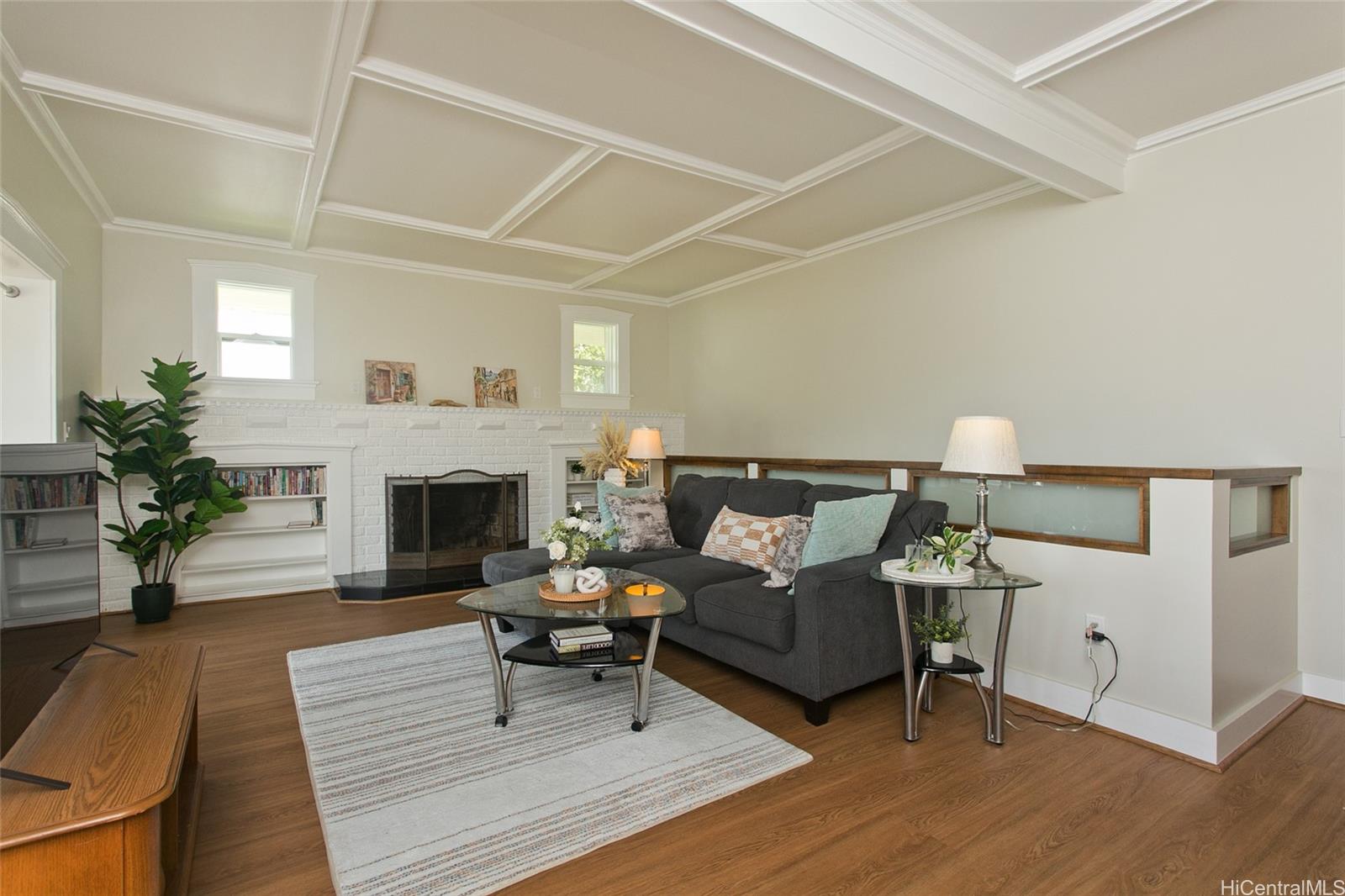 2742 Manoa Road Honolulu, HI 96822 - Photo 2 of 25 Living Room with Fireplace
