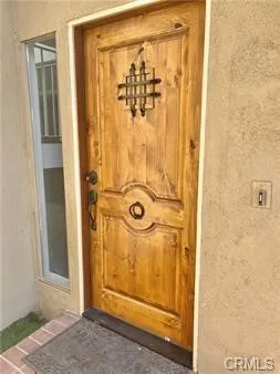 a view of front door