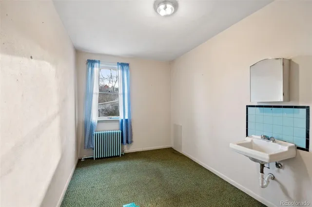 an empty room with a window