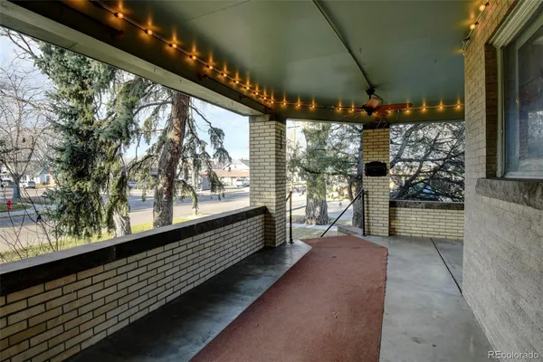 a city view from a balcony