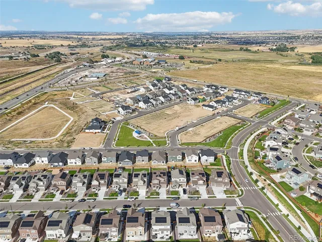 a view of a large building with a city view