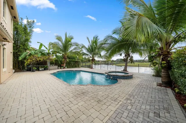 a view of outdoor space with swimming pool