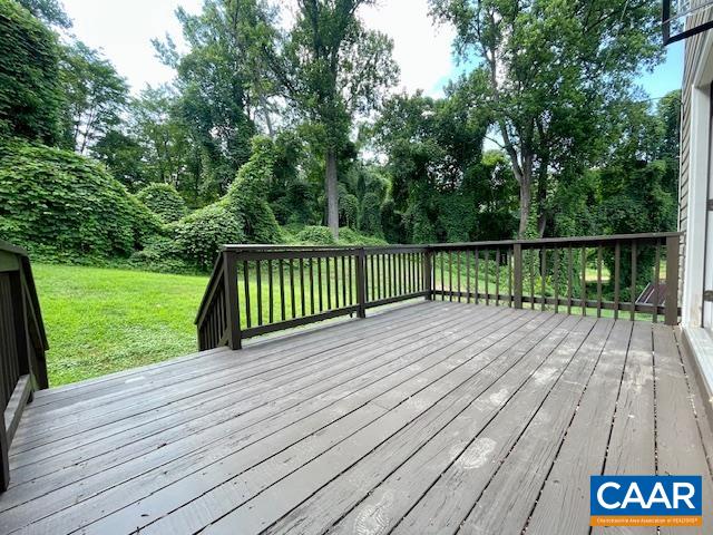 5420 Cove Garden Road Covesville, VA 22931 - Photo 23 of 27 a view of deck with yard and wooden floor