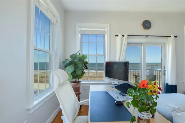 a living room filled with furniture