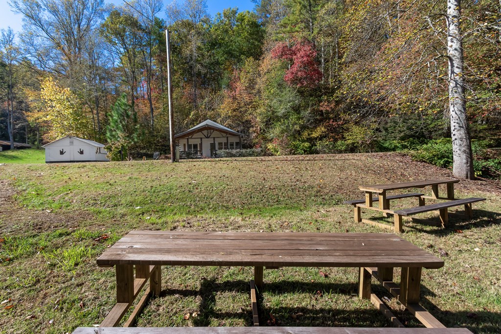 3391 Candy Mountain Road Murphy, NC 28906 - Photo 54 of 59 a view of a table and chairs in the patio