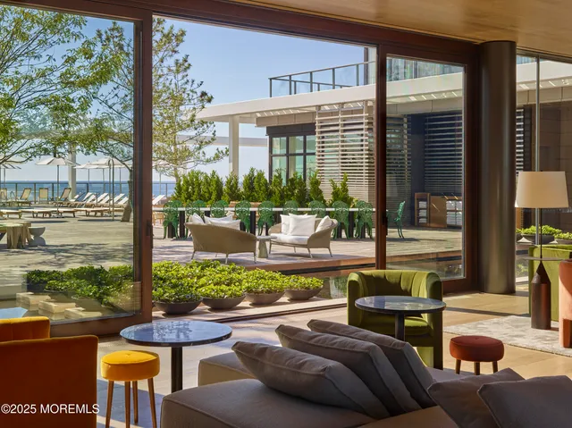 a outdoor living space with furniture and a garden