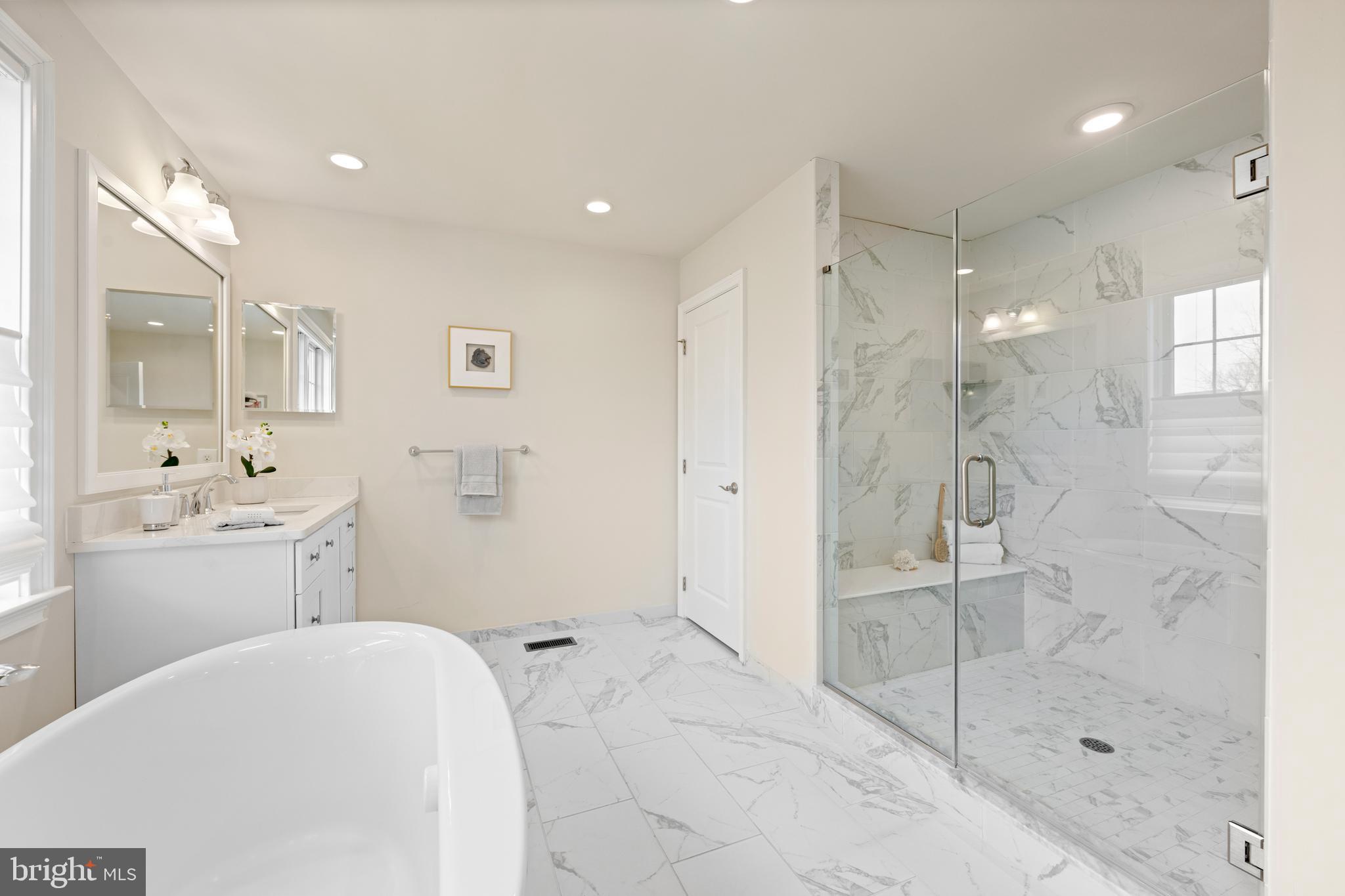3860 Meadow View Farm Road Newtown Square, PA 19073 - Photo 28 of 40 a bathroom with a sink a toilet and shower