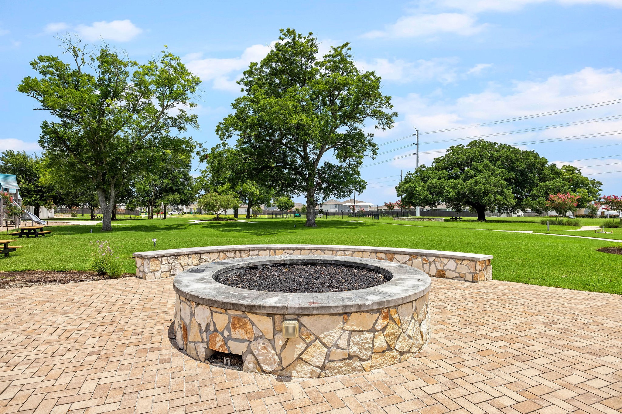 23334 Simmental Road Hockley, TX 77447 - Photo 35 of 38 And even a large firepit for hanging out during those fall evenings...