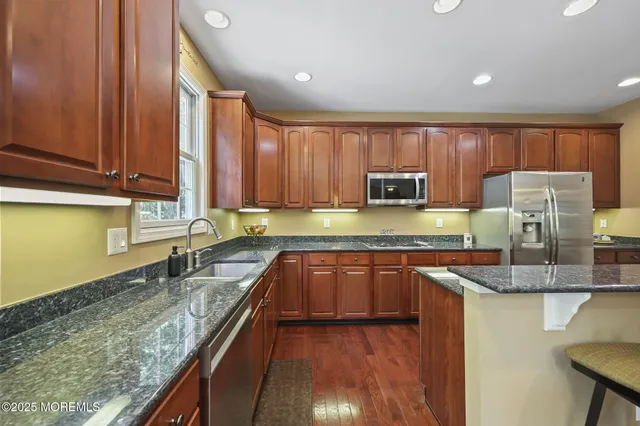 a kitchen with lots of counter top space