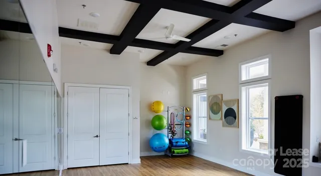 a view of hallway with living room