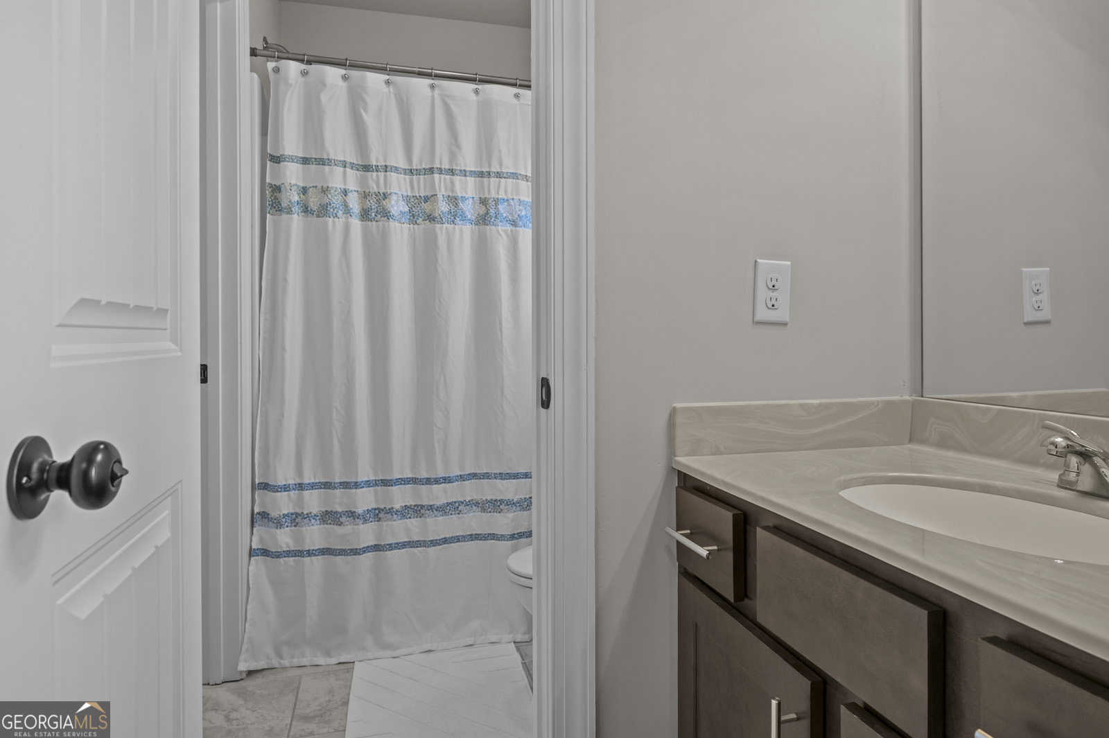 381 Township Lane Athens, GA 30606 - Photo 42 of 68 a bathroom with a granite countertop sink and a mirror