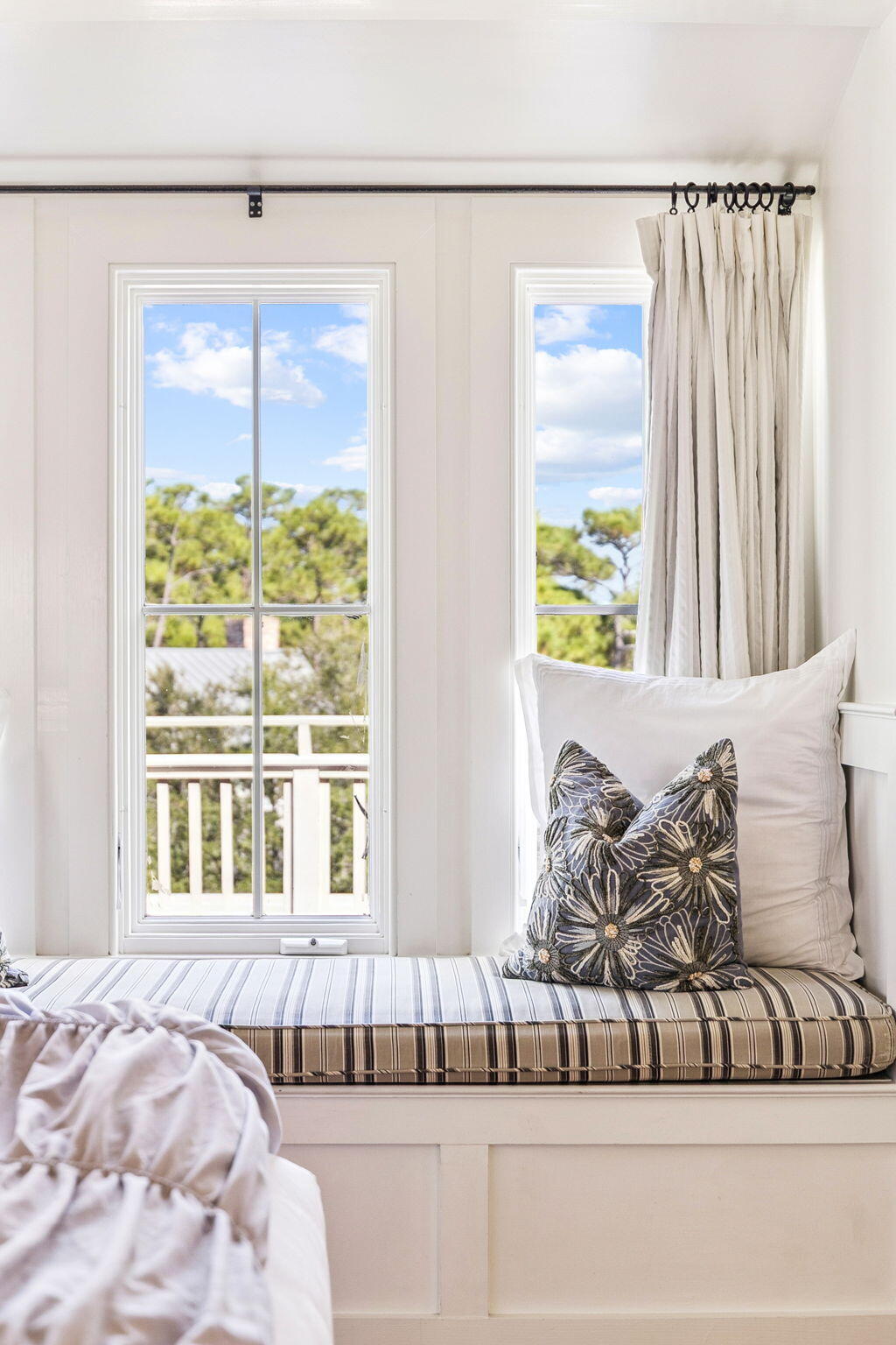 1640 East County Highway 30A, Unit 302 Santa Rosa Beach, FL 32459 - Photo 29 of 64 a bedroom with a large bed and a large window