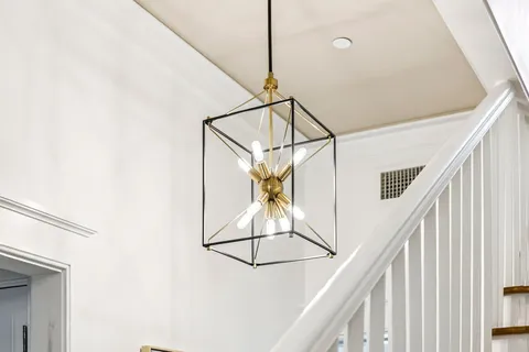 a view of balcony with furniture