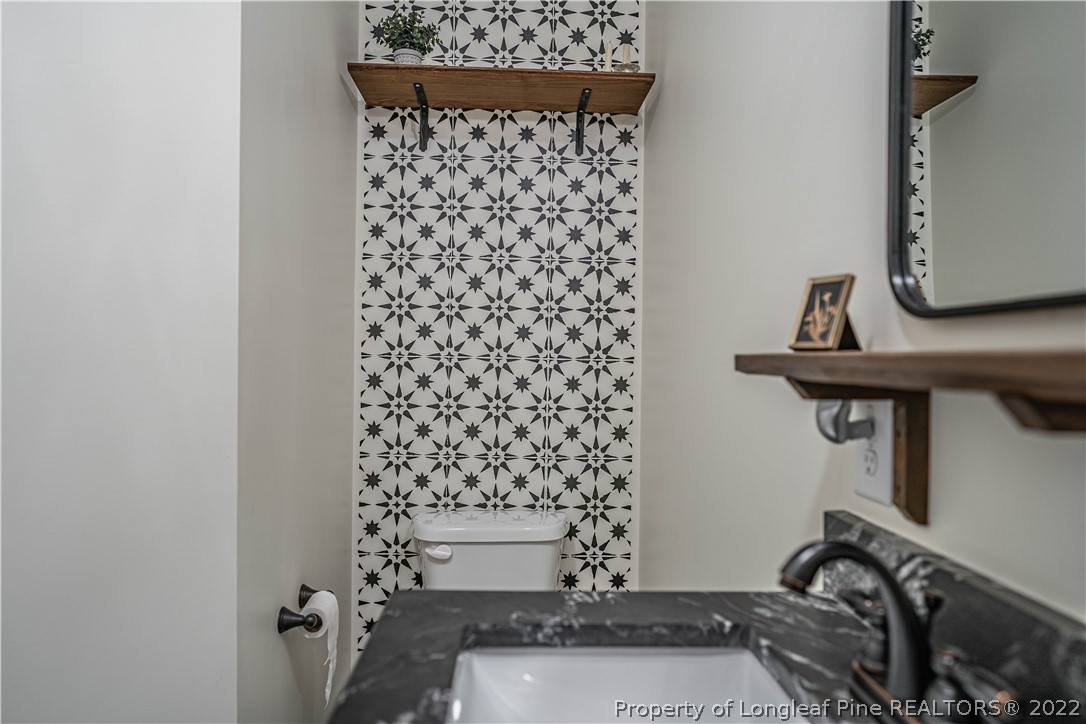 491 Stage Road Carthage, NC 28327 - Photo 8 of 47 a bathroom with a sink a toilet and mirror
