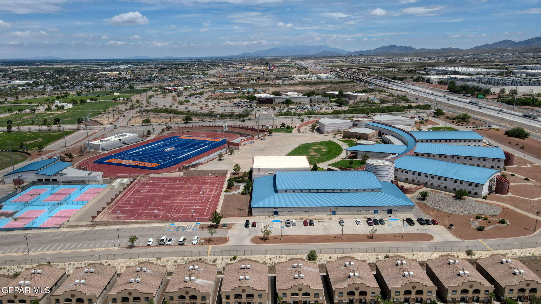 6505 Berringer Street El Paso, TX 79932 - Photo 47 of 51 an aerial view of residential houses with outdoor space