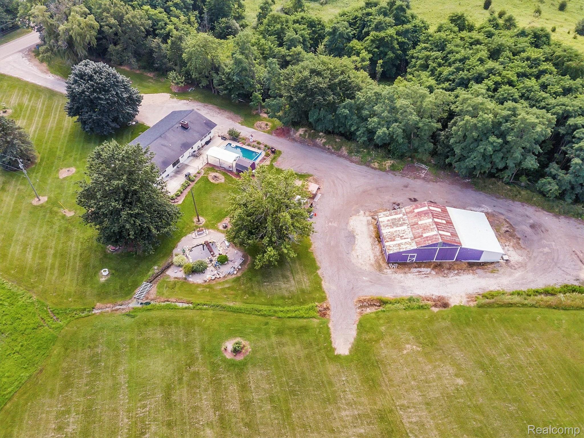 4661 Crooked Lake Road Howell, MI 48843 - Photo 40 of 47 Aerial View 4
