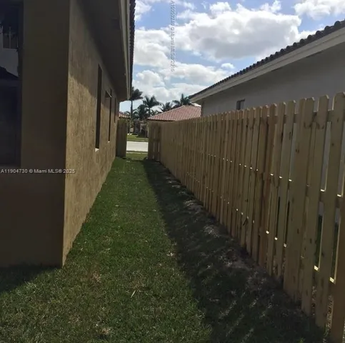 a backyard of a house