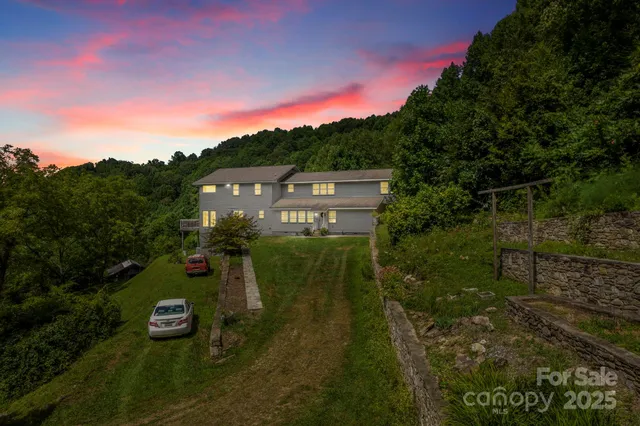 a view of a street with houses