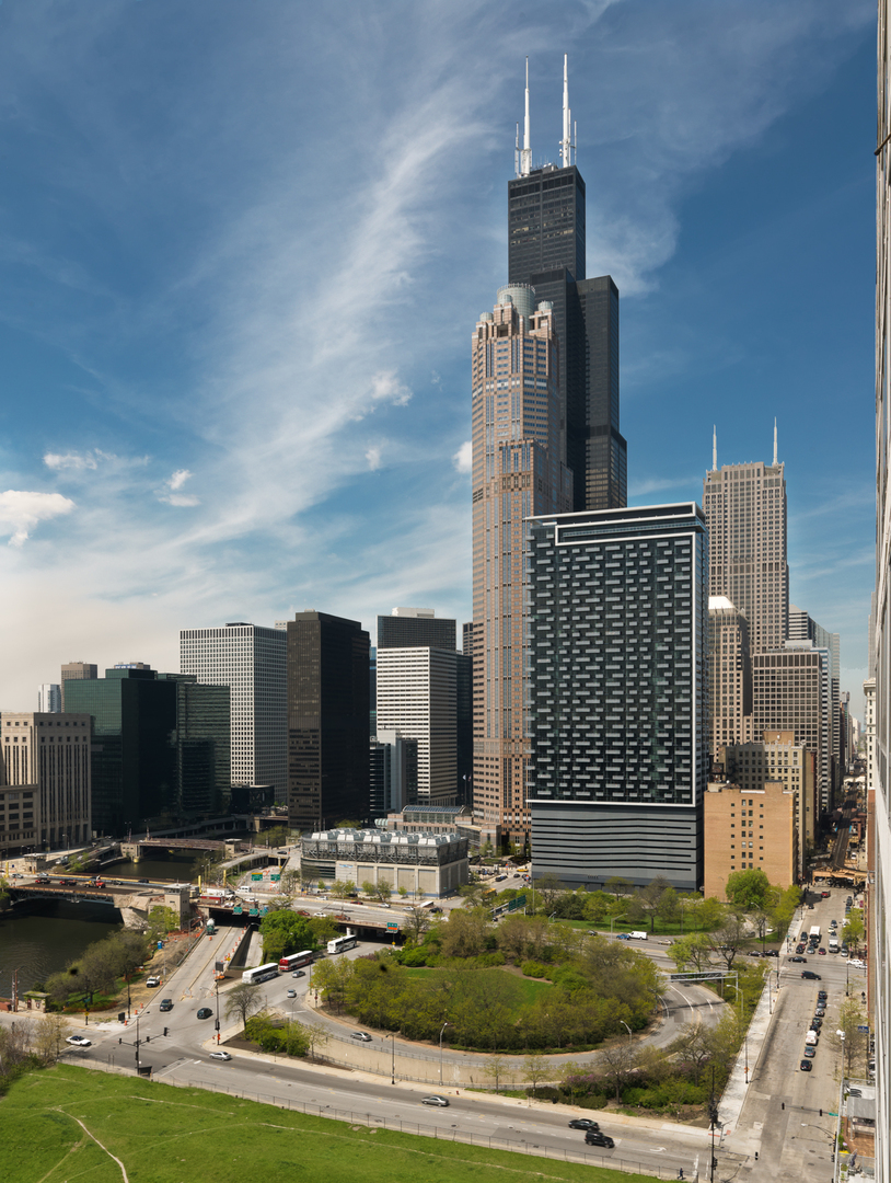 235 West Van Buren Street, Unit 4409 Chicago, IL 60607 - Photo 3 of 26 a view of a city with tall buildings