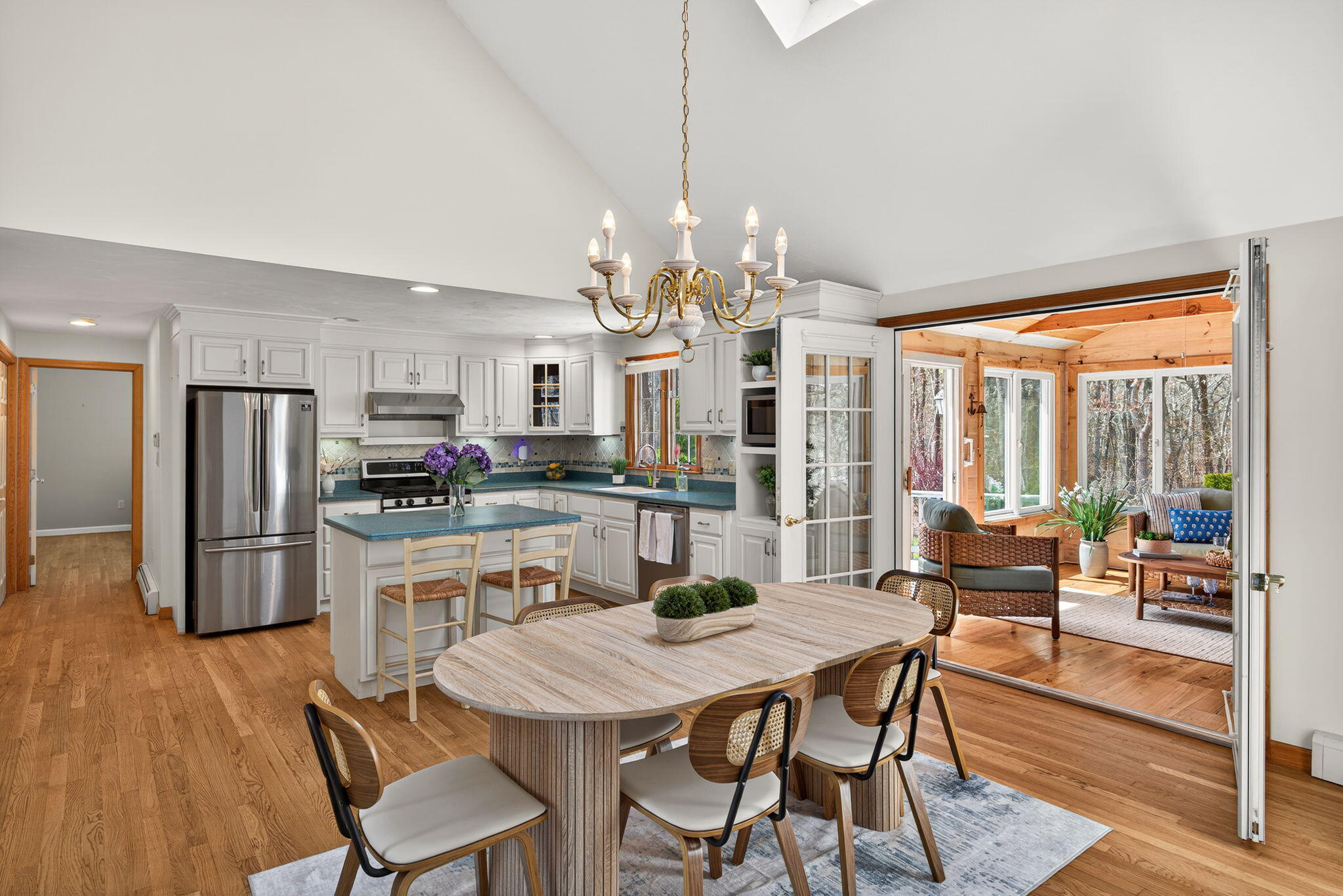 23 Dundee Circle Harwich, MA 02645 - Photo 7 of 33 a view of a dining room with furniture large window and wooden floor