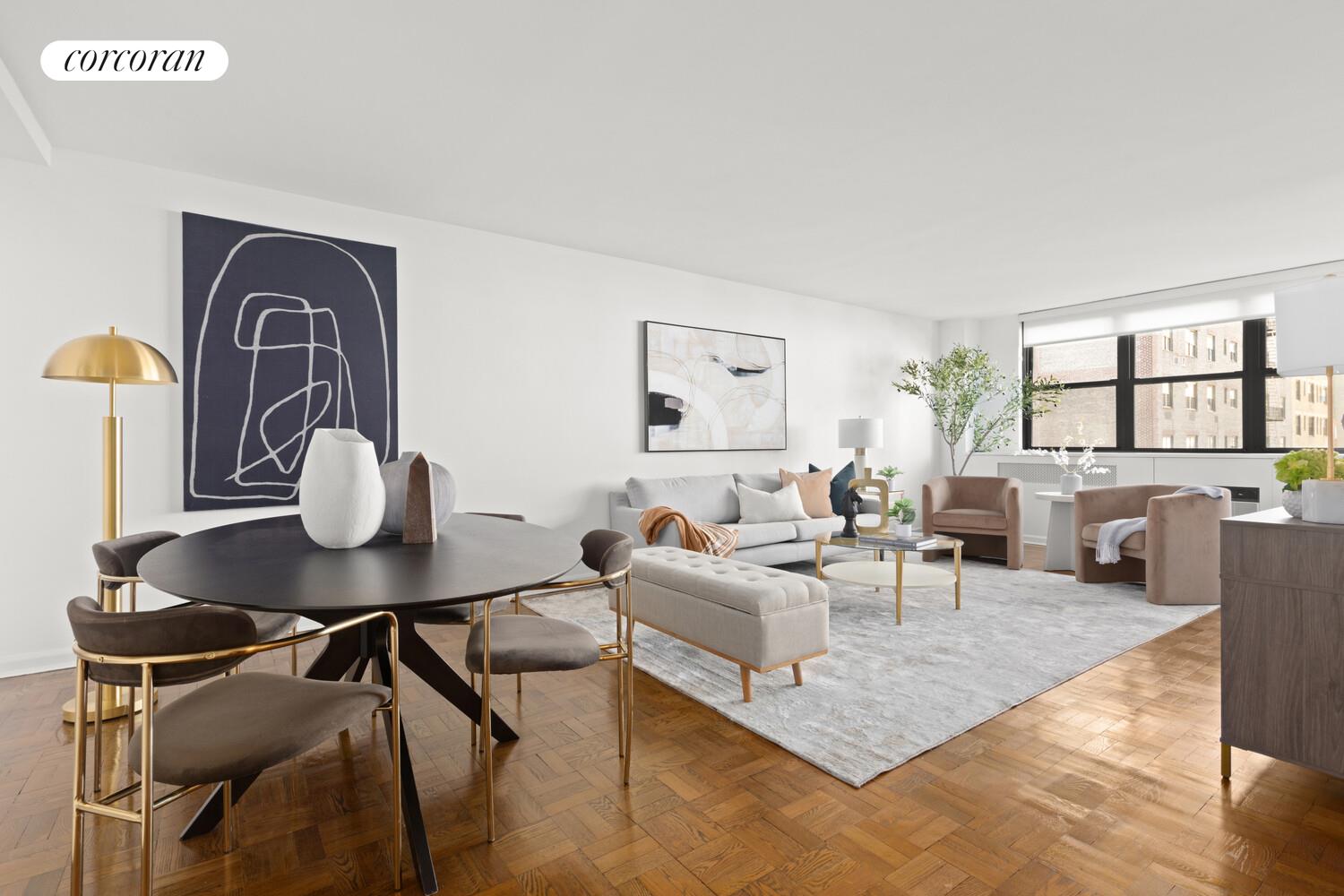 239 East 79th Street, Unit 12K Manhattan, NY 10075 - Photo 2 of 14 a living room with furniture and window