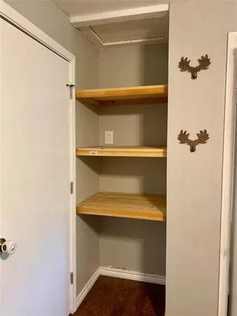 a close view of closet