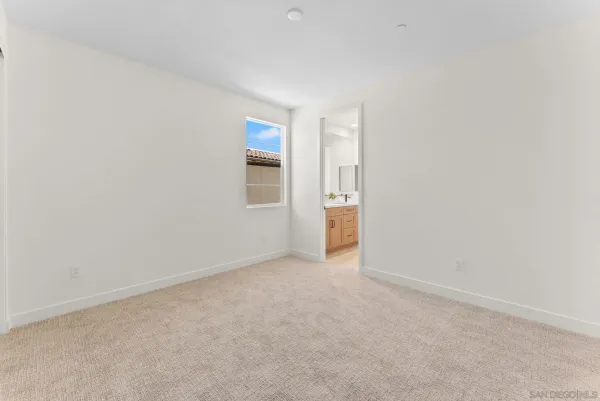 an empty room with an entryway