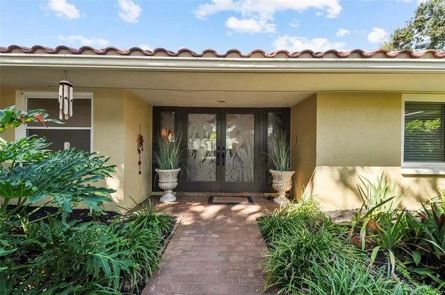 a view of a house with a outdoor space
