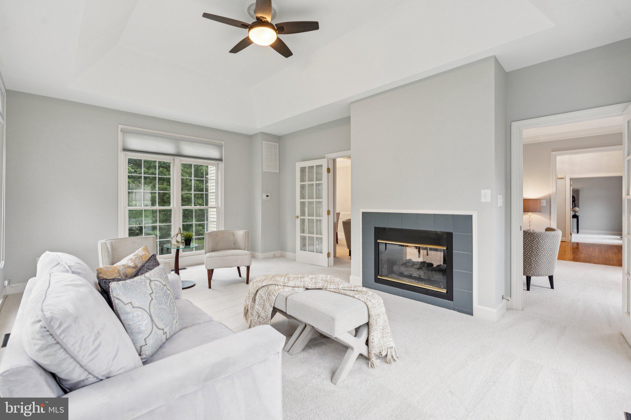 12213 Windsor Hall Way Herndon, VA 20170 - Photo 12 of 64 a living room with furniture and a fireplace