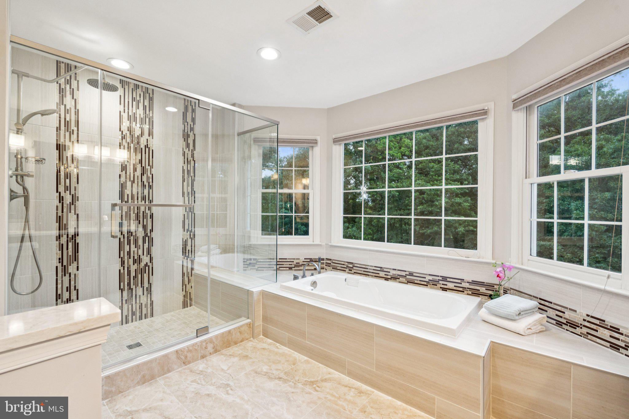 12213 Windsor Hall Way Herndon, VA 20170 - Photo 31 of 64 a spacious bathroom with a tub a sink and a large window