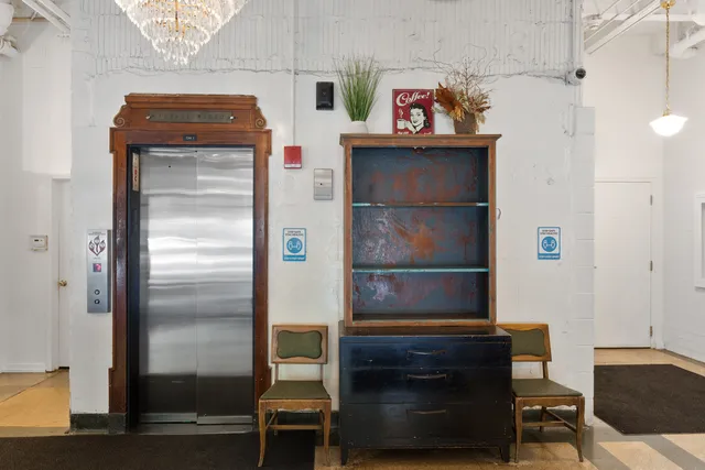 a room with storage and utility room