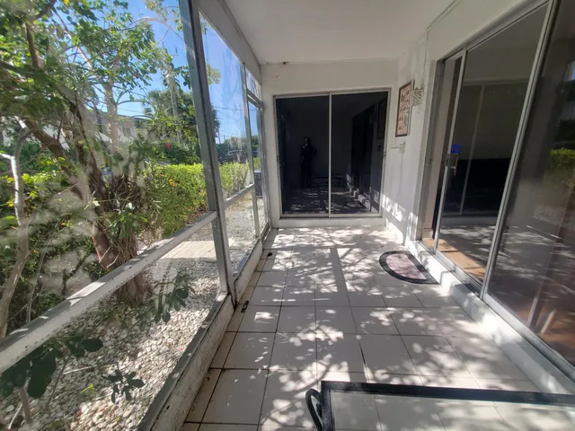 a view of backyard with green space