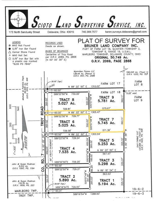 6620 Troy Road Radnor, OH 43066 - Photo 6 of 6 Plat for Tract 7