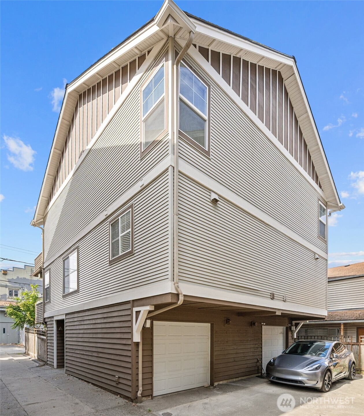 a view of a house with a balcony