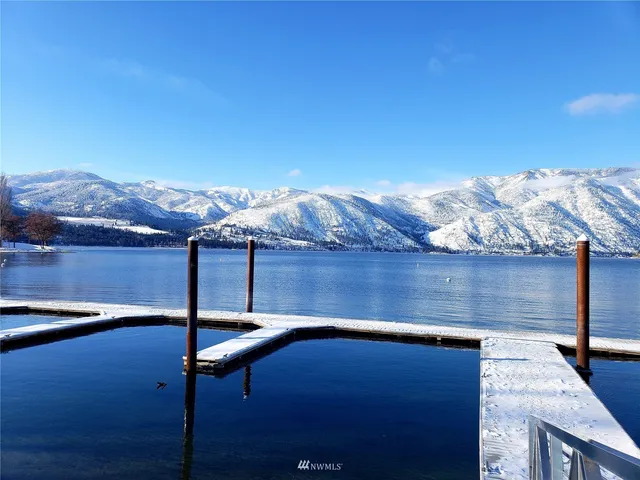 a view of a lake from a balcony