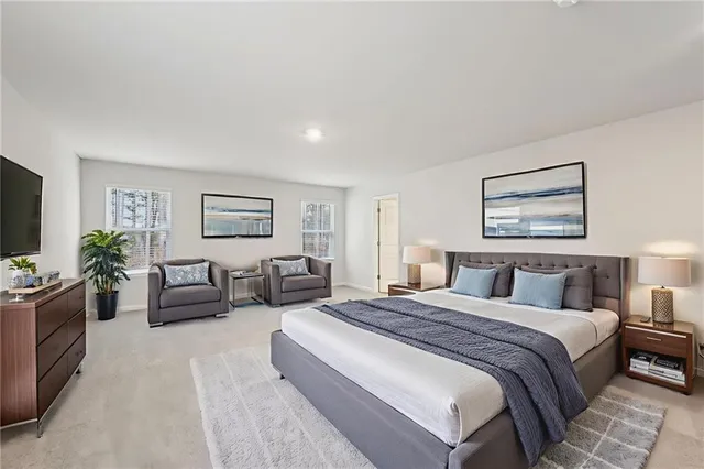 a view of an empty room with a gallery